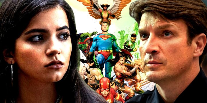 nathan-fillion-and-isabela-merced-with-dc-s-justice-league-team